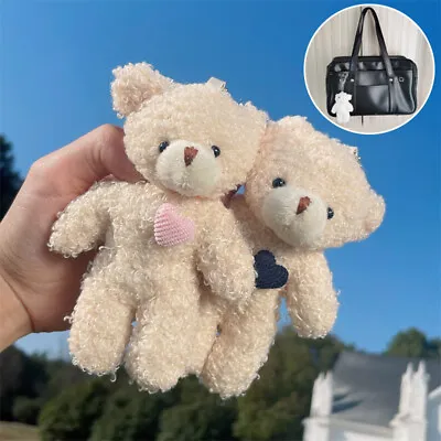 Bag Pendant Plush Keychain Bear Keychain Toy Event Gift Mini Cute Bear Cotton • $2.27