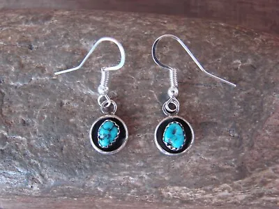 $35.99 • Buy Navajo Sterling Silver & Turquoise Dangle Earrings - Garcia