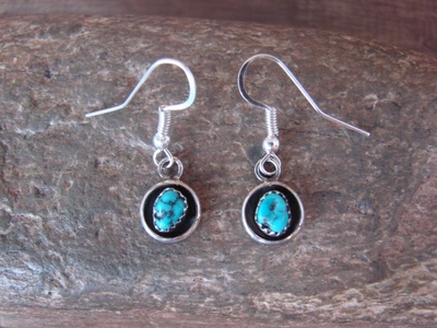 $35.99 • Buy Navajo Sterling Silver & Turquoise Dangle Earrings - Garcia