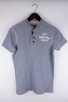 Hollister Men T-Shirt Short Sleeves Casual Grey Cotton Size S • £22.03