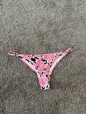 Volcom Pretty Tiny Cheeky Bikini Swim Bottoms Electric Coral Pink Medium New $38 • $8