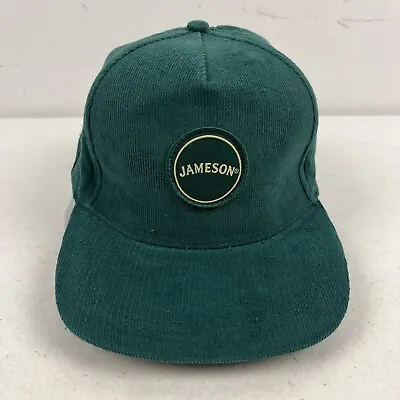 Jameson Irish Whiskey Corduroy Cap Hat Colour Green Adjustable Rear Logo Front • $22.50