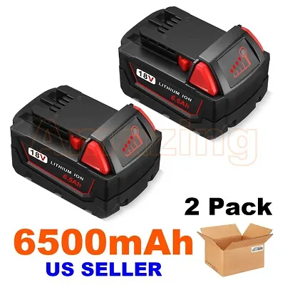 2Pack 6.5Ah For Milwaukee M18 Lithium XC6.0 Extended Capacity Battery 48-11-1860 • $59.99