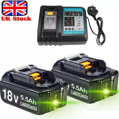 UK For Makita 18V 6.0Ah LXT Li-ion Battery BL1830 BL1850 BL1860 / Charger/5.0AH • £34.59