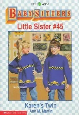Karen's Twin; Baby Sitters Little Sister- Ann M Martin 9780590470445 Paperback • $4.20