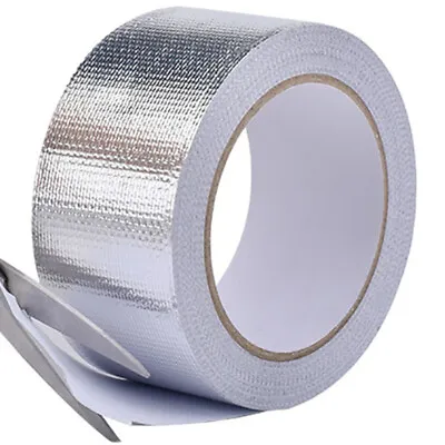 Car Exhaust Pipe Header Heat Insulation Wrap Tape Aluminum Foil Glass Fiber Roll • $10.55