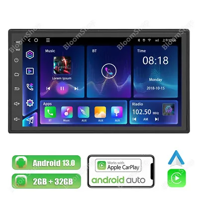 7  Carplay Car Stereo Head Unit Radio Android 13 Auto Screen GPS NAVI FM BT WIFI • $64.80