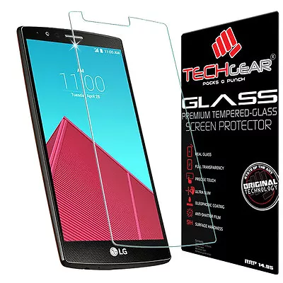 Genuine TECHGEAR TEMPERED GLASS Invisible Screen Protector For LG G4 • £3.95