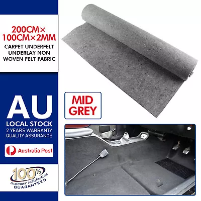 Automotive Yacht Floor AntiSlip Carpet Underlay Felt Non Woven Medium Gray 2m*1m • $29.89