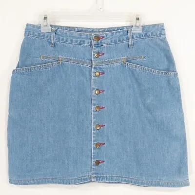 Marithe Francois Girbaud M+FG Vtg Denim Button Up Mini Skirt Y2K. Sz 30  • $49.99