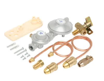 Bromic Manual Change Over LPG Gas Regulator Kit 160MJ Twin Bottle-Caravan/Home • $110