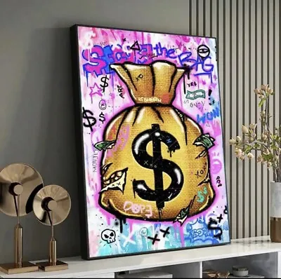  Graffiti Money Bag Wall Art Canvas Poster - Home Decor  • $25