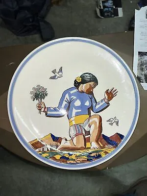 14” Rockwell Kent Vernon Kilns Salamina Metlox Pottery Platter Charger Plate A16 • $165