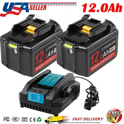 For Makita 18V 12.0Ah Lithium Ion Battery Or Charger BL1860 BL1830 BL1850 USA • $18.49