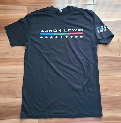 2018 Aaron Lewis Vintage Tour Band Tee Shirt Top First Responders Flag Band • $20