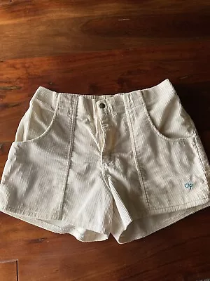 Vintage 80’s OP Ocean Pacific Corduroy Shorts Cream White Stubbies Surfer Sz 32 • $34.95