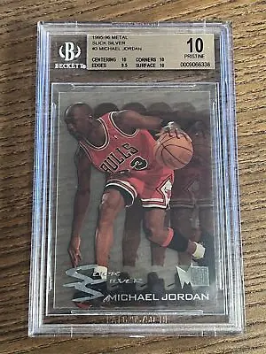 BGS 10 1995-96 Metal Slick Silver Michael Jordan #3 POP 7! • $2495