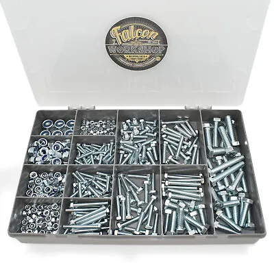 £23.66 • Buy 340 Assorted Piece Zinc M4 M5 M6 M8 M10 Threaded Bolts Nyloc Nuts & Washers Kit