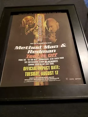 Method Man & Redman Tear It Off Rare Original Radio Promo Poster Ad Framed! • $53.94