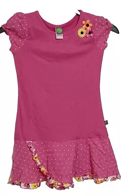  Dollie & Me  Pink Short Sleeve Flowers And Ruffle Dress Girls Size 12 Nwot  • $19.99