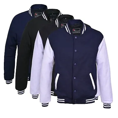 £19.99 • Buy Classic Varsity Jacket Men Fashion Fleece College Baseball-Size S To 5XL -320GSM