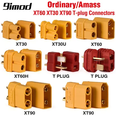 9IMOD XT30 XT90 T-plug Male Female Bullet Connectors  Deans For RC Lipo Battery • $18.98