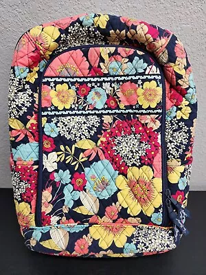 Vera Bradley Large LapTop Backpack  HAPPY SNAILS  Rare Retired Floral Fabric Bag • $45