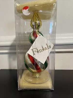 Vintage Midwest Of Cannon Falls Glass 8.5” Home For The Holidays Tabletop Finial • $14.99