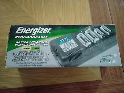 Vintage Energizer Accu Rechareable Universal Charger AA AAA C D 9V NiMH NiCd NEW • $9.99