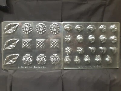 $24.75 • Buy Sun Hill Plastic Candy Molds Lot Of 6 Floral Design For Graduations Or Weddings