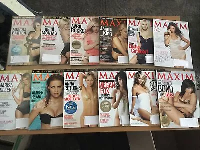 Maxim Magazines 2008 Complete Year Lot Nice #s 121-132 • $25