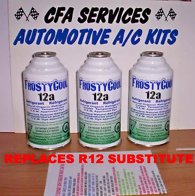 3 FROSTY COOL 12a REFRIGERANT / ANY YEAR/ VINTAGE R12 & R134a SYSTEM COMPATIBLE • $59.49