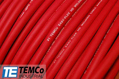 WELDING CABLE 4/0 RED 30' FT BATTERY LEADS USA NEW Gauge Copper AWG Solar • $199.95