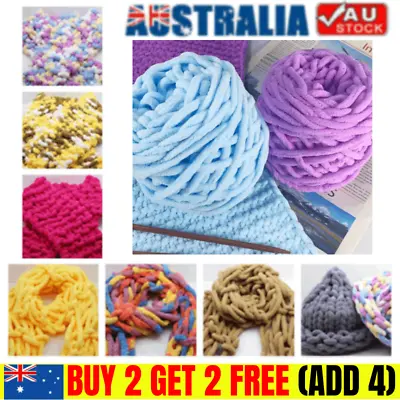 100G Skeins Yarn Chunky Crochet Chenille Milk Soft Baby Velvet Knitting Wool AU✔ • $11.99