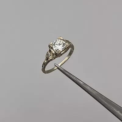 .80ct Diamond Old European Cut Engagement Ring 14K White Gold Art Deco Sz 6.5 • $1999.99
