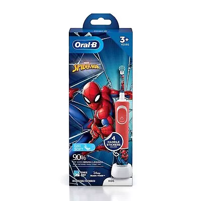 Oral B Kids Electric Rechargeable Toothbrush Featuring Spider Man Free Shipping • $53.36