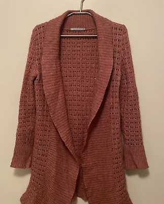 $45 • Buy SCANLAN & THEODORE Wool Alpaca Cardigan Knit Sz Large 12 Designer Long 
