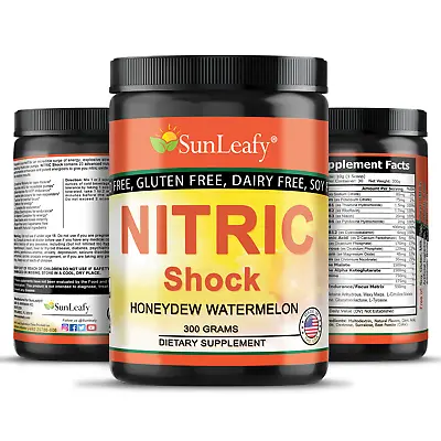 £43.19 • Buy Nitric Shock Honey Watermelon Oxide Pre-Workout Elevate Performance Energy Boost