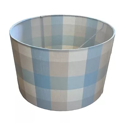 Laura Ashley Mitford Check Duck Egg Tartan 40 INCH Lampshade • £30