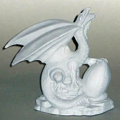 Dragon W/ Football Ready To Paint Unpainted Ceramic Bisque   • $22