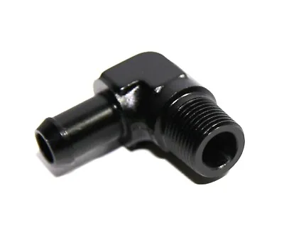 $910 • Buy 3/8  NPT Male To 1/2  Hose Barb 90° Deg Fuel Oil Gas Line Fitting Adapter Black