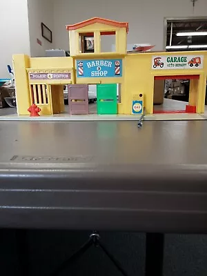 Vintage 1973 FISHER PRICE Little People Play Family Village Main Street Town • $10