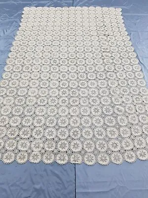 Vintage Point De Venise Needle Lace Banquet Tablecloth 230x149cms • $124.51