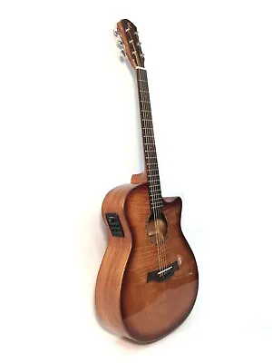 $279 • Buy Kriens KA-430CSB All-Mahogany/Flame Maple Top Electro-Acoustic Guitar, OM Shaped