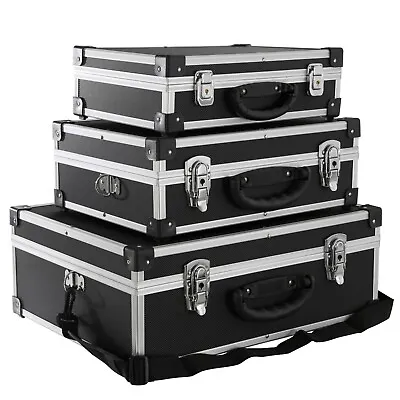 AREBOS Set Of 3 Transport Cases | 50 L Total Volume | Lockable | Carrying Strap • £47.69