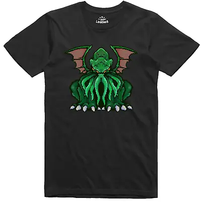 Cthulhu Mens T Shirt Pixel Art Cosmic Entity RPG Gamer Regular Fit Cotton Tee • £11.99