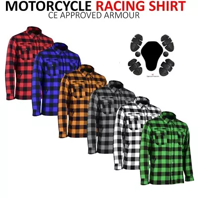 Men Motorbike CE Approved Shirts Removable Armour Motorcycle Jacket • $45.61