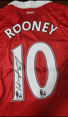 Wayne Rooney Signed/Autographed Manchester United Red Soccer Jersey No COA/LOA • $1.25