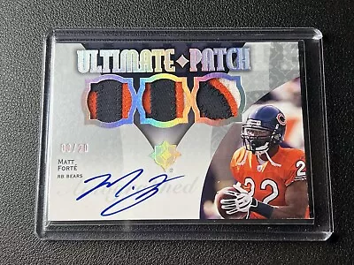 Matt Forte 2009 Ud Ultimate Collection Game Used Patch Auto Holo Bears 9/20 • $31