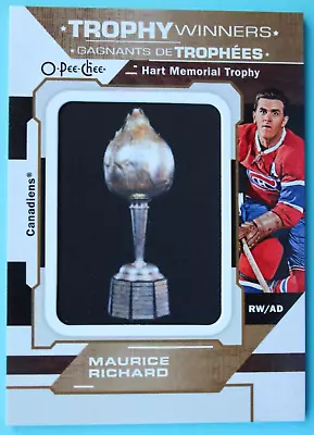 2023-24 OPC NHL Hart Trophy Winner Patch Maurice Richard P-39 Montreal Canadiens • $2.25